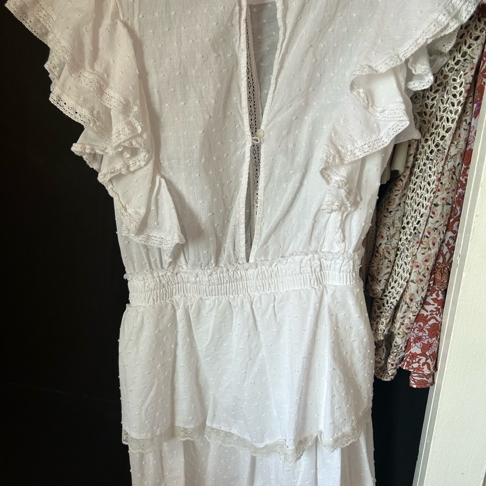 White Ruffled Dress - Picture 4 of 4